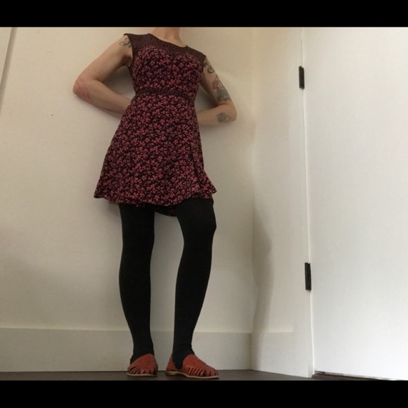 Reformed Pink & Black Floral Print Dress - Picture 8 of 13